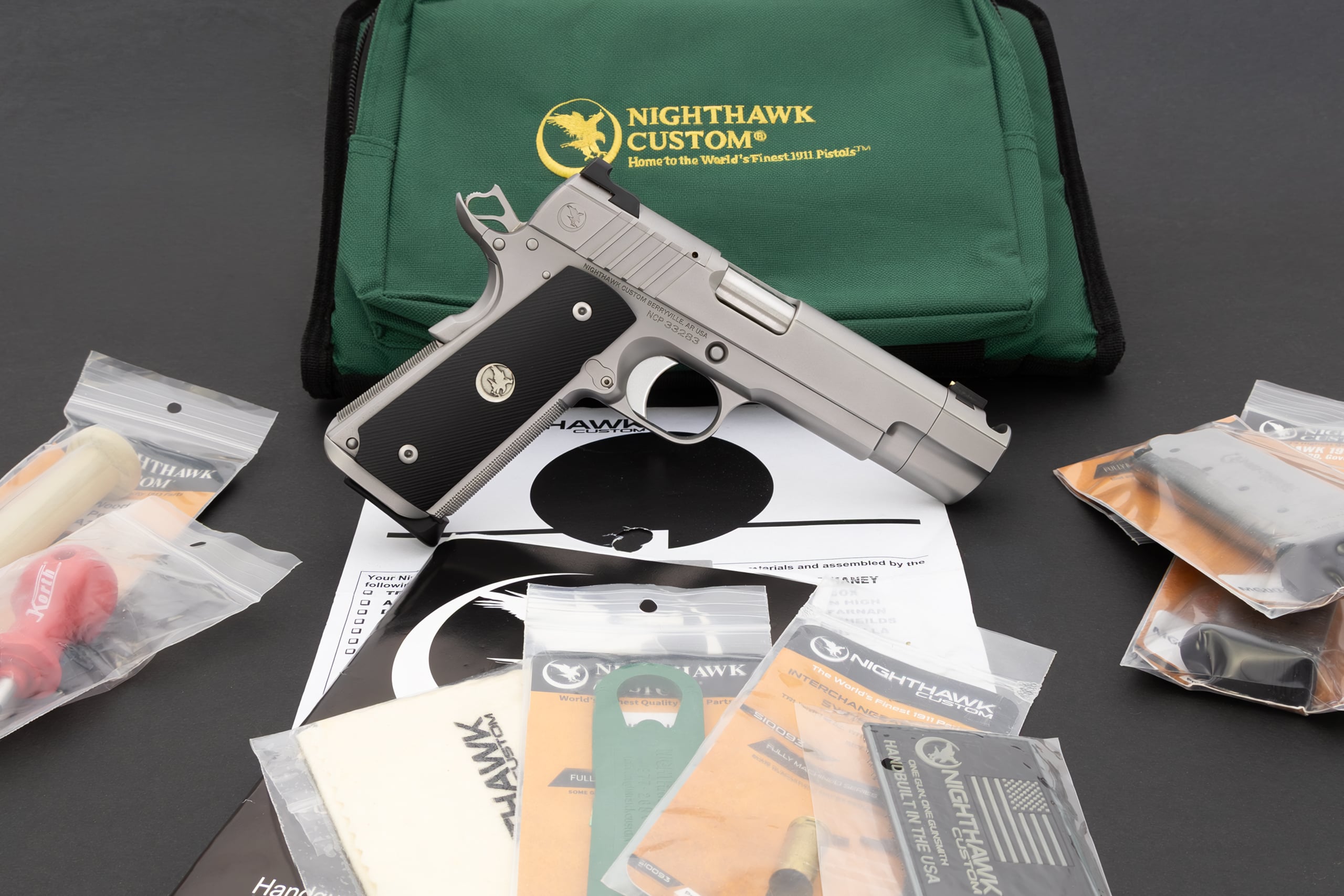 CELEBRITY NEW OLD STOCK NIGHTHAWK CUSTOM FIRE HAWK IOS COMPENSATED 1911 45acp - Image 2