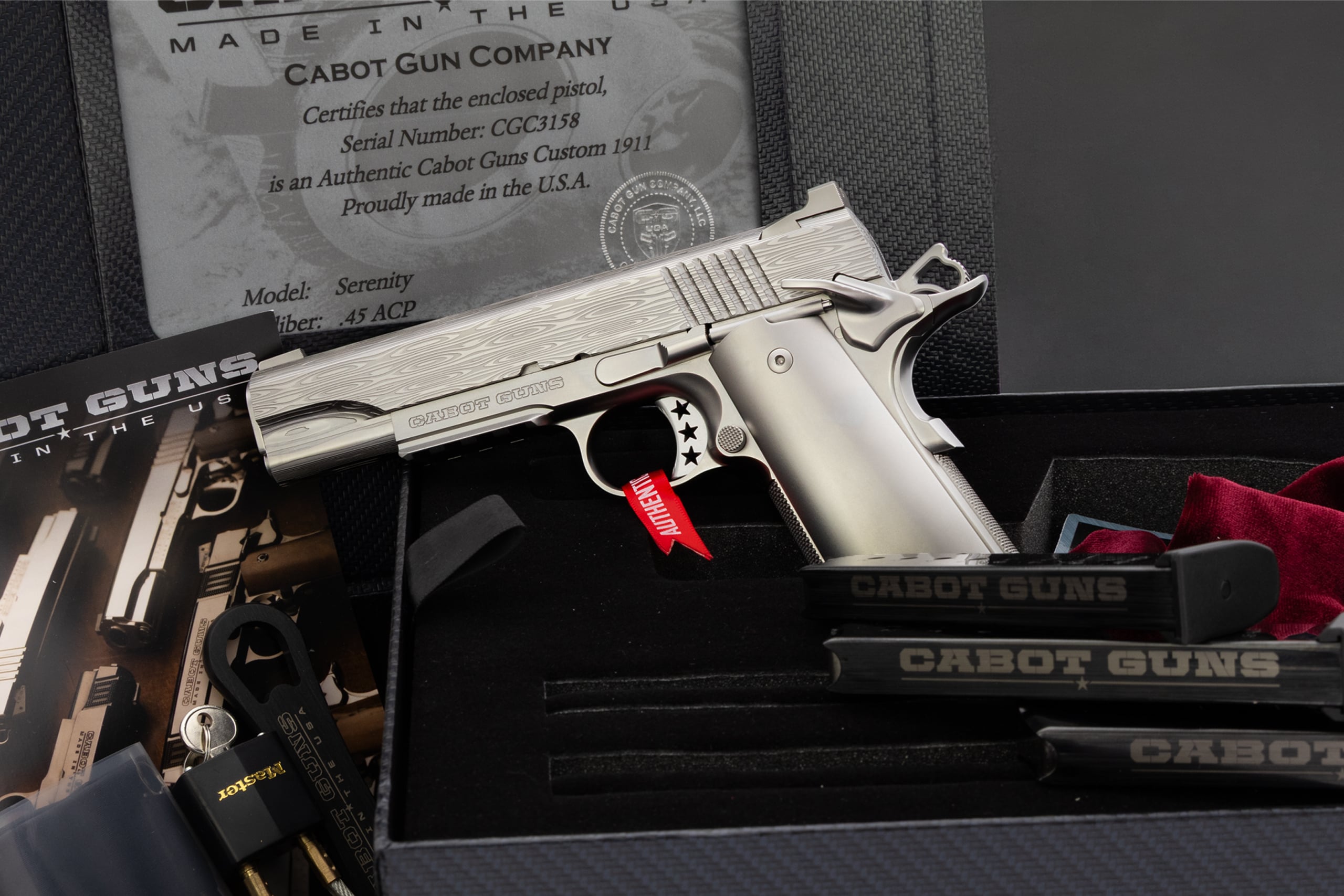 Cabot Guns Serenity 1911 in 45acp only ONE of 050 (3) Mags