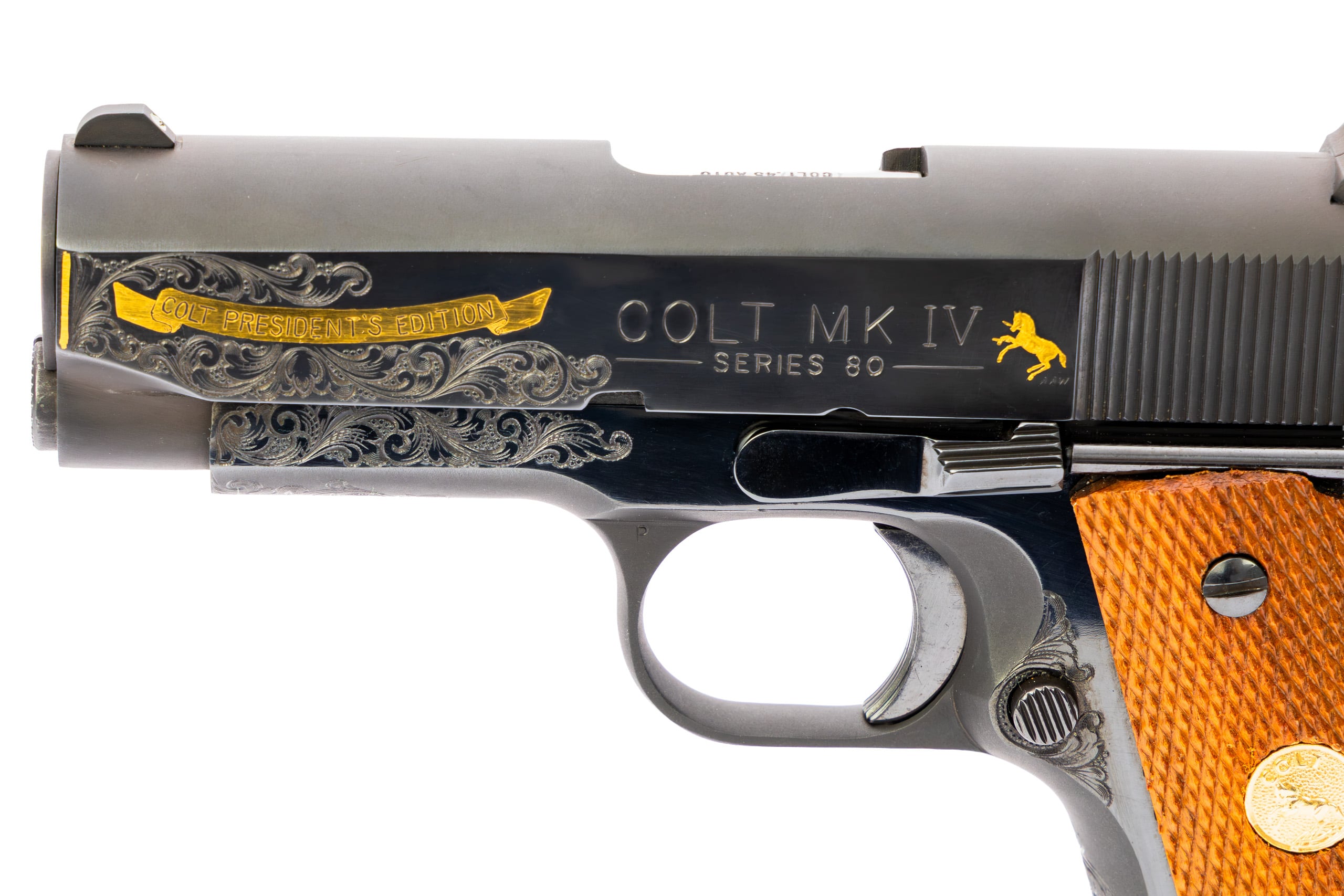 Colt President Gary W. French Custom Shop ONE of ONE Factory Engraved Steve Kamyk and Alvin A. White Colt 1911 - Image 6