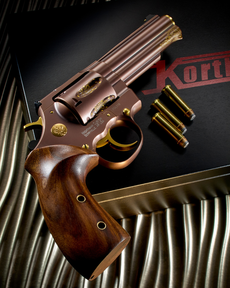 NIGHTHAWK CUSTOM KORTH REVOLVER FLEUR-DE-LIS 4" .357 Mag Special Edition - Image 2