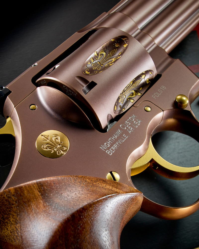 NIGHTHAWK CUSTOM KORTH REVOLVER FLEUR-DE-LIS 4" .357 Mag Special Edition - Image 3