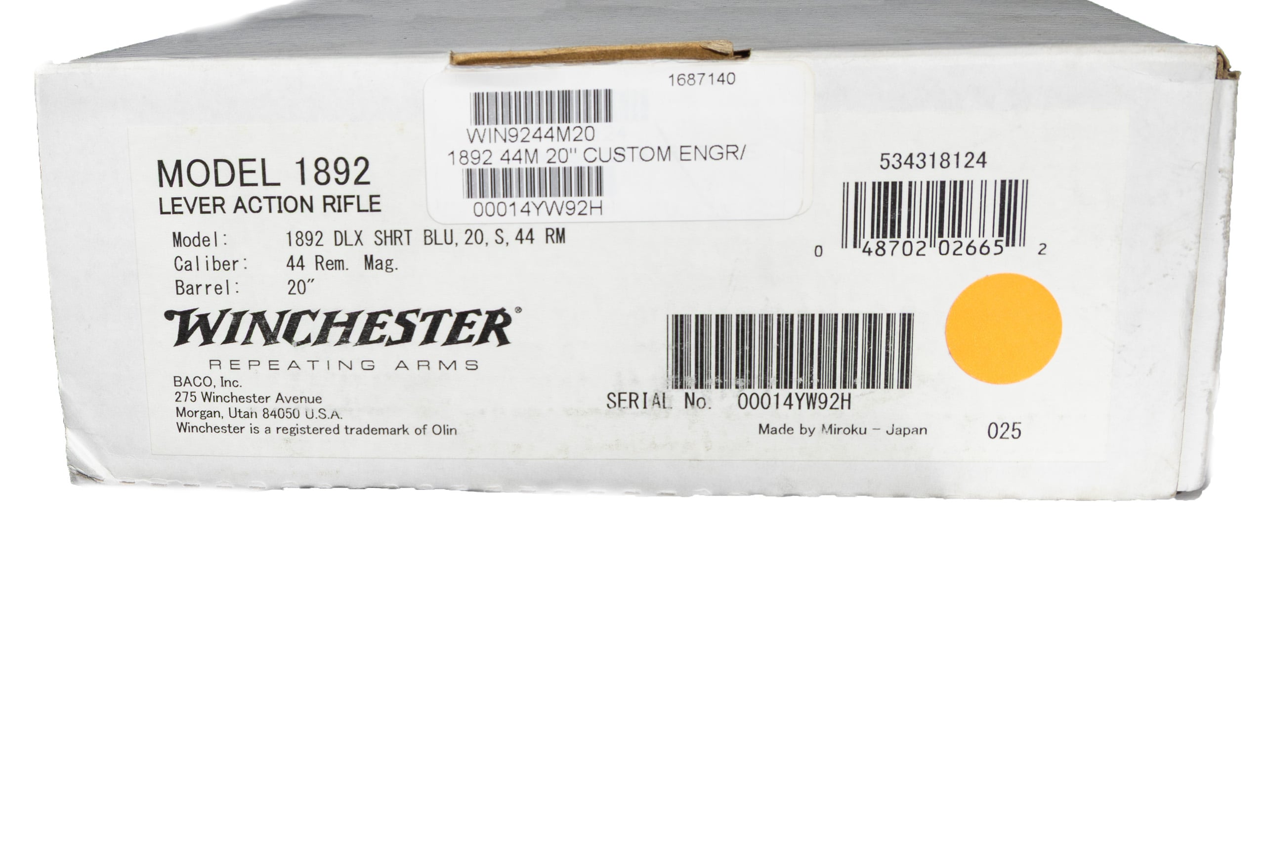 Winchester 1892 Deluxe 20" .44 MAG Hand Engraved Gold Inlay SERIAL #14 of 21 Every Made - Image 13