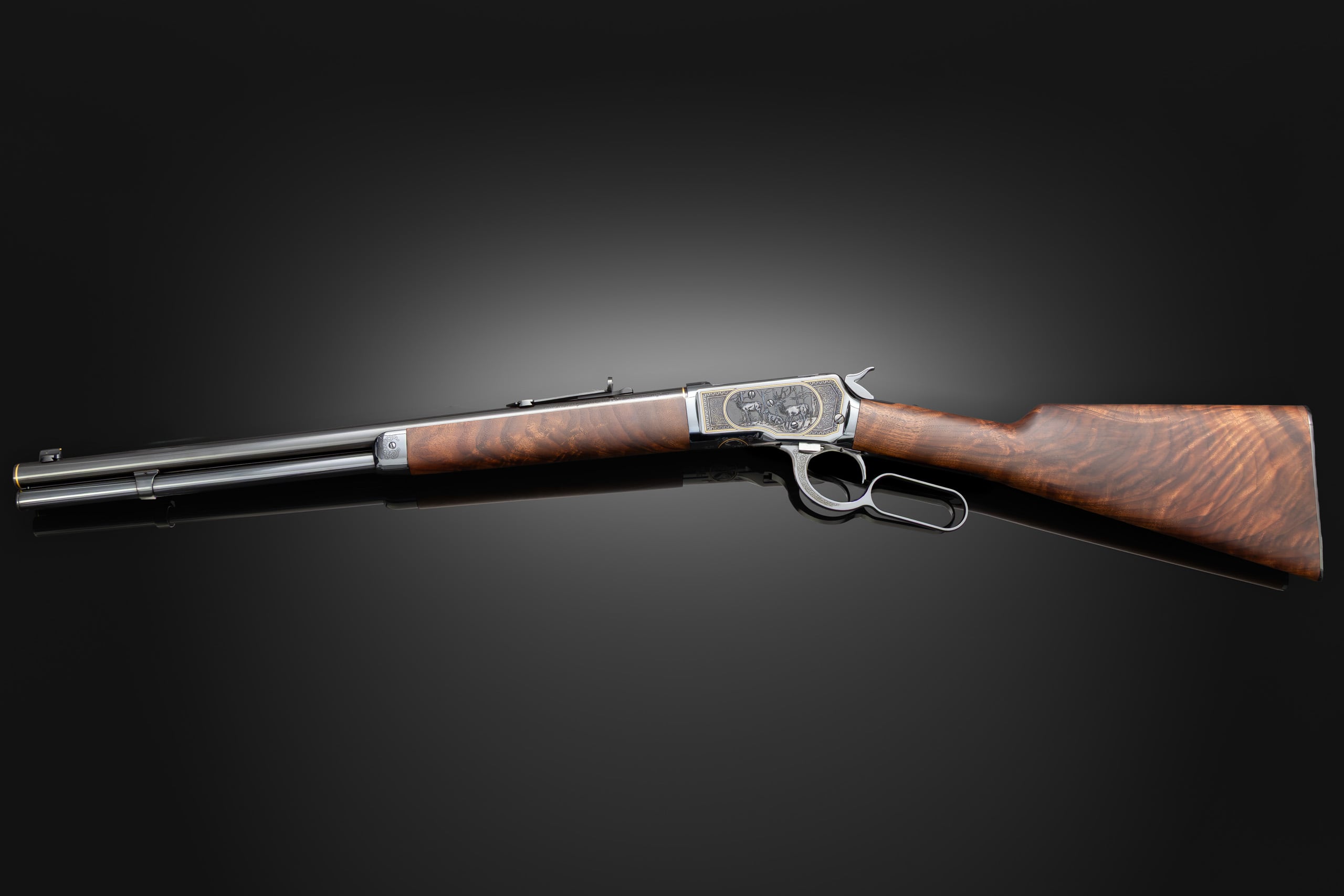 Winchester 1892 Deluxe 20" .44 MAG Hand Engraved Gold Inlay SERIAL #14 of 21 Every Made