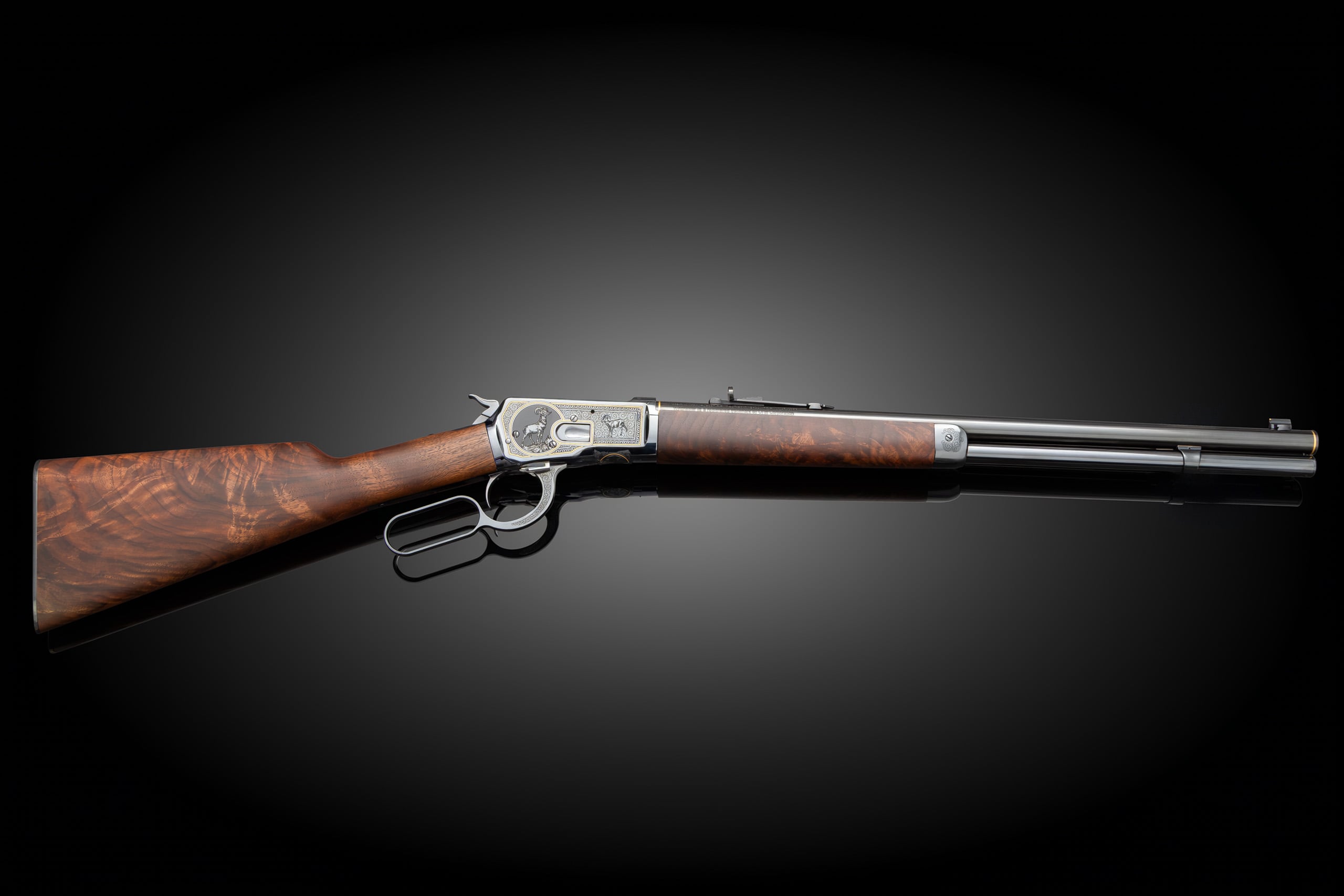 Winchester 1892 Deluxe 20" .44 MAG Hand Engraved Gold Inlay SERIAL #14 of 21 Every Made - Image 2