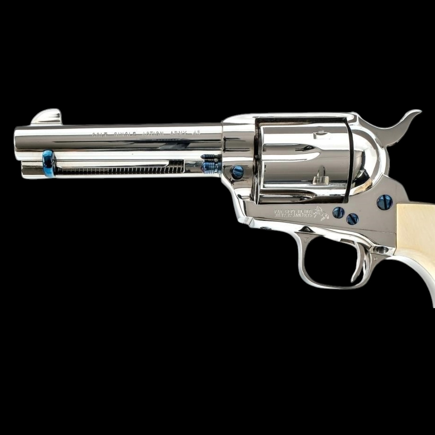 IVORY GRIPS BY DAN CHESIAK, COLT CUSTOM SHOP SINGLE ACTION ARMY THIRD GEN 4.75" 45LC - Image 7