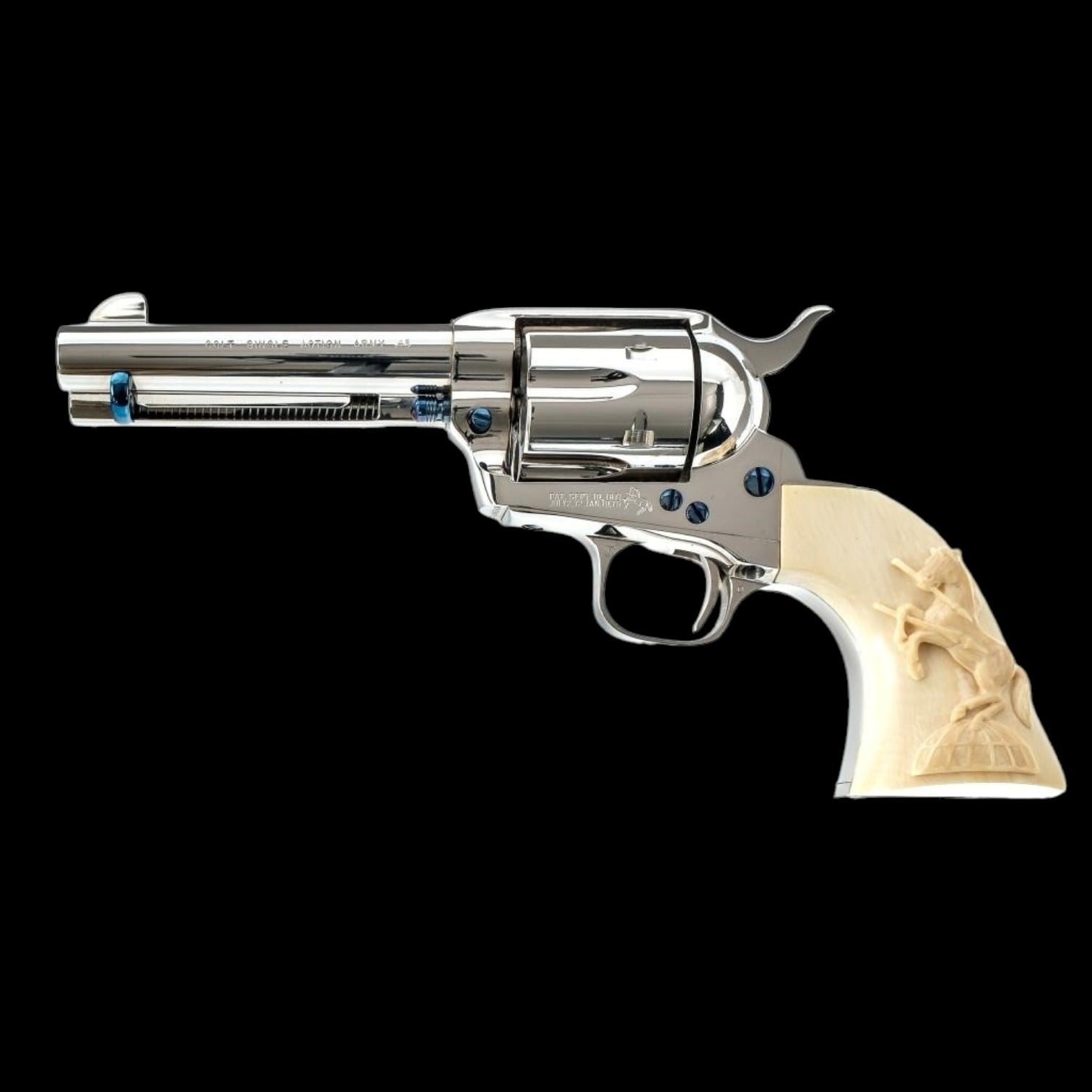 IVORY GRIPS BY DAN CHESIAK, COLT CUSTOM SHOP SINGLE ACTION ARMY THIRD GEN 4.75" 45LC - Image 6